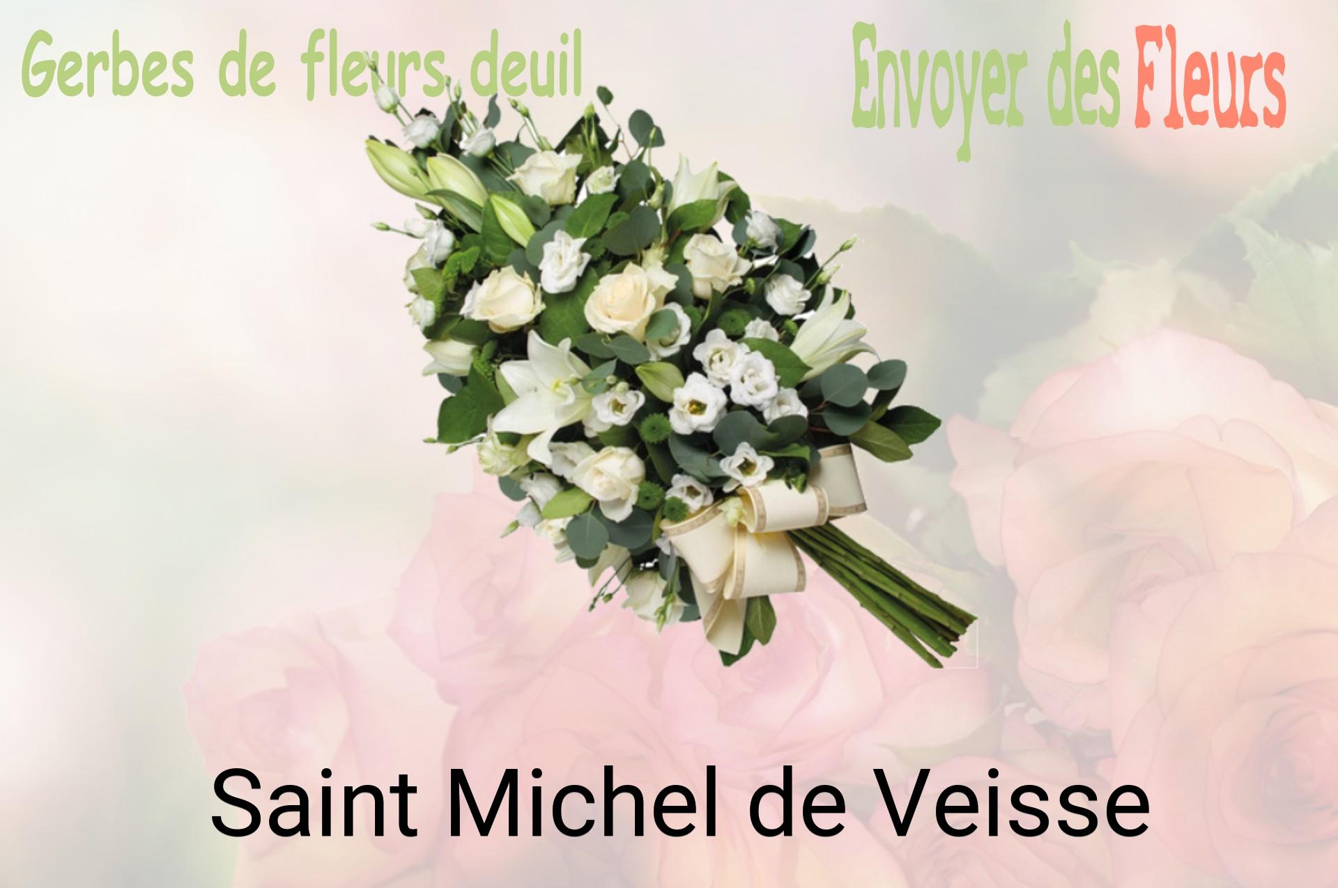 Gerbe de fleurs de deuil livrée à Saint-Michel-de-Veisse